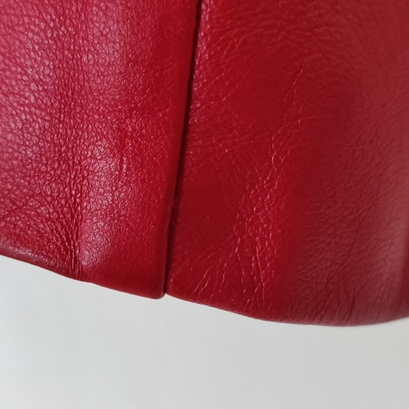 Red Genuine High Quality Lamb Leather Jacket ✳️✳️✳️ - Picture 9 of 14